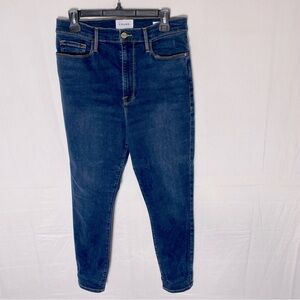 Frame Denim Dark Wash Ali High Rise Cigarette Skinny Jeans 31